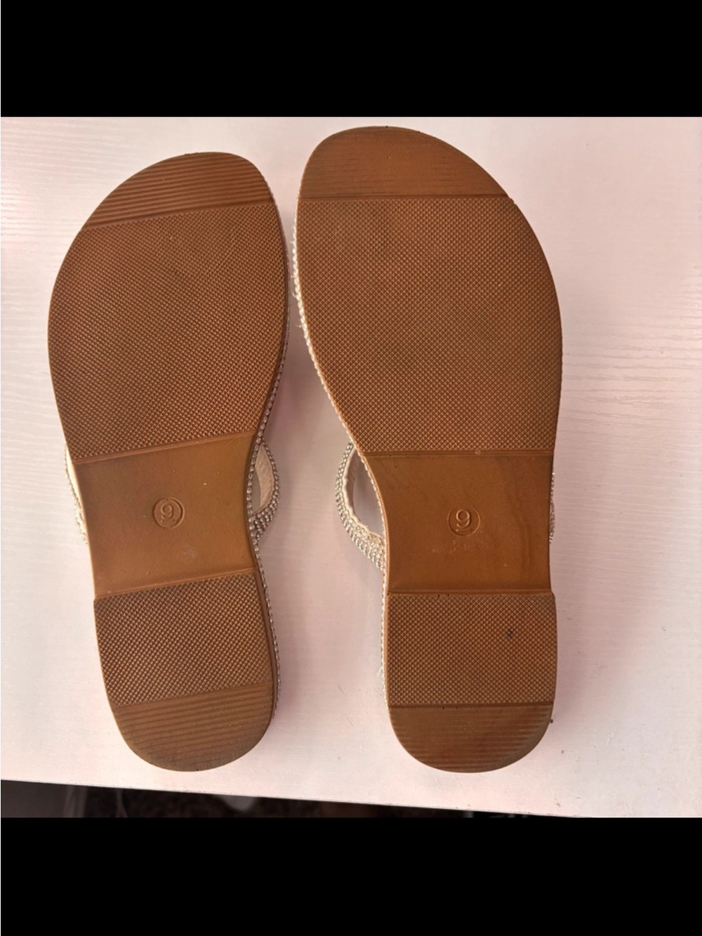TOP Moda Tan & rhinestone toe loop Sandals - Picture 4 of 4